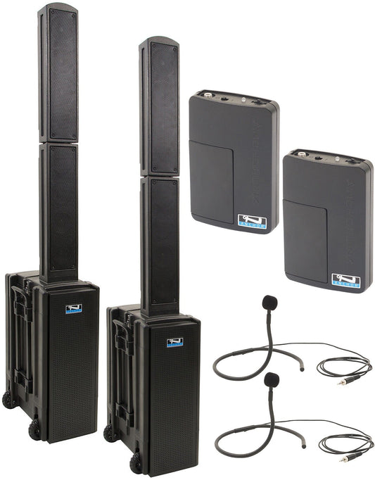 Anchor Audio 865270 Beacon 2 Pair AIRFLEX XR2 - Anchor Air / 2x Collar Wireless Microphones - PSSL ProSound and Stage Lighting