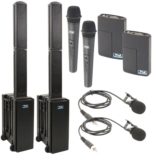 Anchor Audio 865430 Beacon 2 Pair AIRFLEX XR4 - Anchor Air / 2x Handheld / 2x Lapel Wireless Mics - PSSL ProSound and Stage Lighting