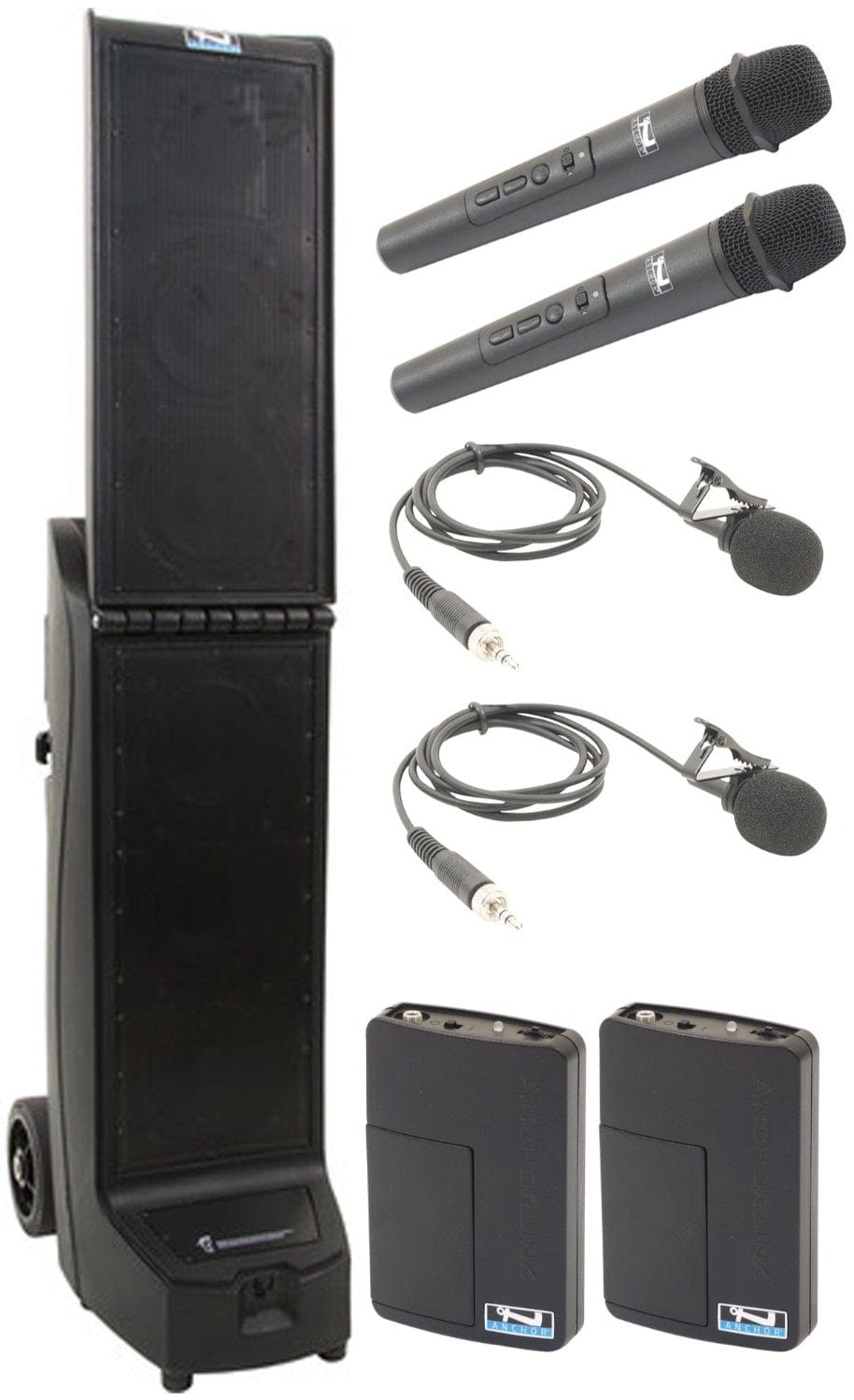 Anchor Audio 912430 Bigfoot 2 System 4 - 2x Handheld / 2x Lapel Wireless Microphones - PSSL ProSound and Stage Lighting