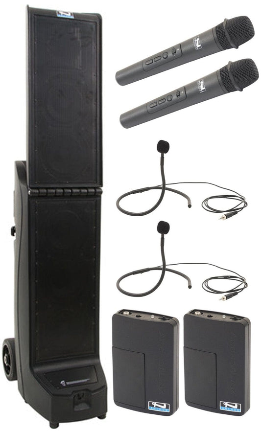 Anchor Audio 912435 Bigfoot 2 System 4 - 2x Handheld / 2x Collar Wireless Microphoness - PSSL ProSound and Stage Lighting