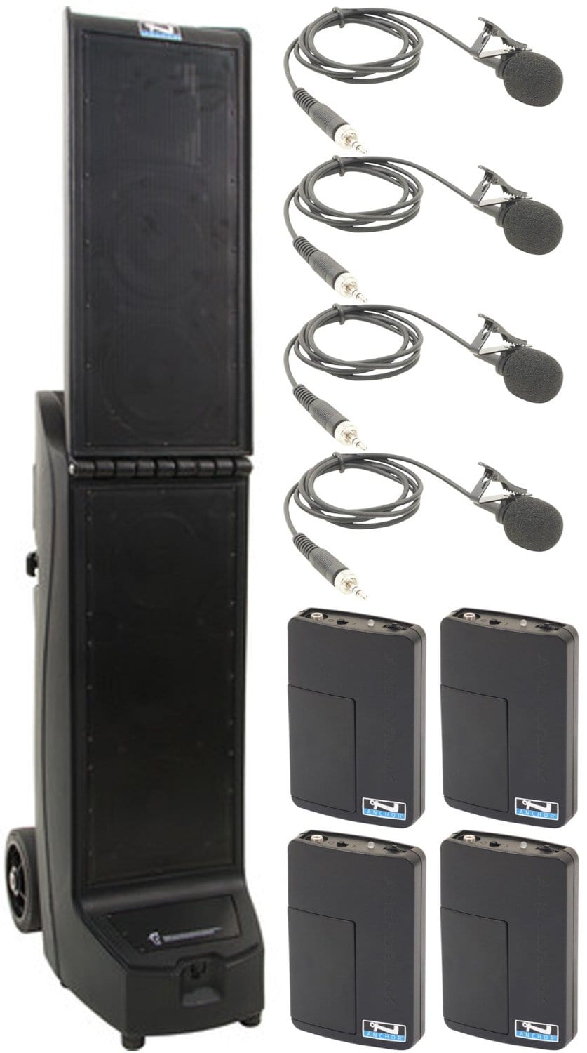 Anchor Audio 912460 Bigfoot 2 System 4 - 4x Lapel Wireless Microphones - PSSL ProSound and Stage Lighting