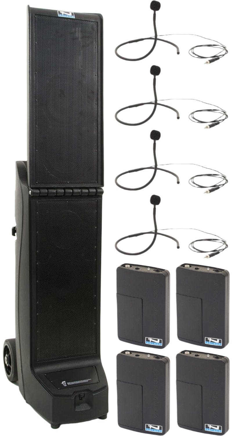 Anchor Audio 912470 Bigfoot 2 System 4 - 4x Collar Wireless Microphones - PSSL ProSound and Stage Lighting