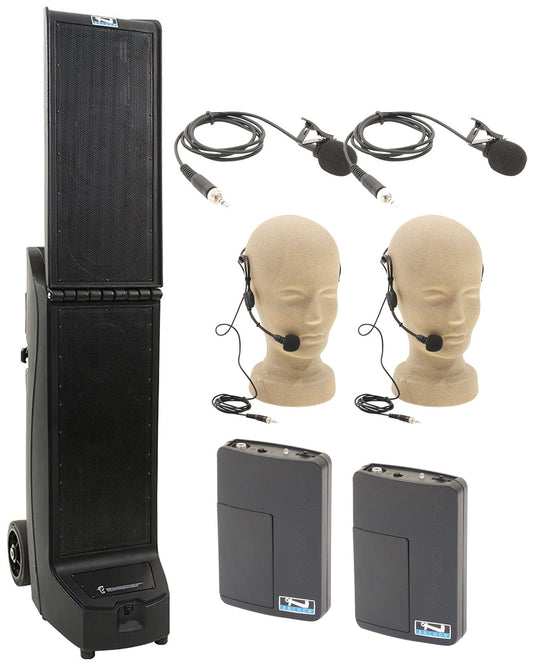 Anchor Audio 914290 Bigfoot 2 System X2 - Anchor-Air / 2x Lapel / 2x Headband Wireless Microphones - PSSL ProSound and Stage Lighting