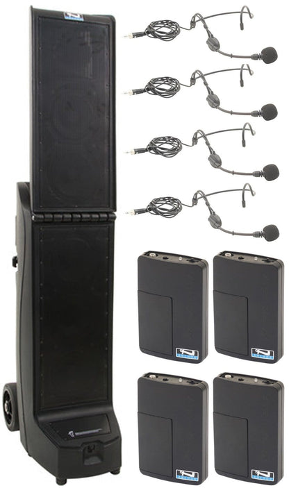 Anchor Audio 915450 Bigfoot 2 System X4 - Anchor-Air / 4x Headband Wireless Microphones - PSSL ProSound and Stage Lighting