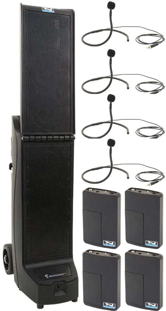 Anchor Audio 915470 Bigfoot 2 System X4 - Anchor-Air / 4x Collar Wireless Microphones - PSSL ProSound and Stage Lighting