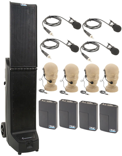 Anchor Audio 915490 Bigfoot 2 System X4 - Anchor-Air / 4x Lapel / 4x Headband Wireless Microphones - PSSL ProSound and Stage Lighting