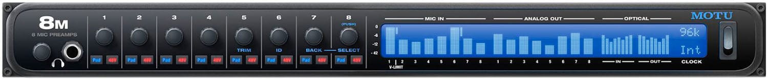 MOTU 8M Thunderbolt / USB-2 / AVB Ethernet Audio Interface with 8-Preamps and DSP - PSSL ProSound and Stage Lighting