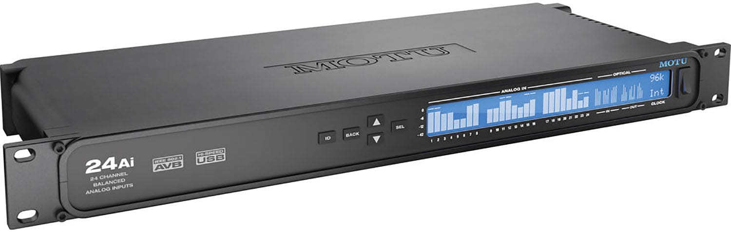Audio 24 MOTU 24AI USB-2 / AVB Ethernet Audio Interface with 24 Channels of ...