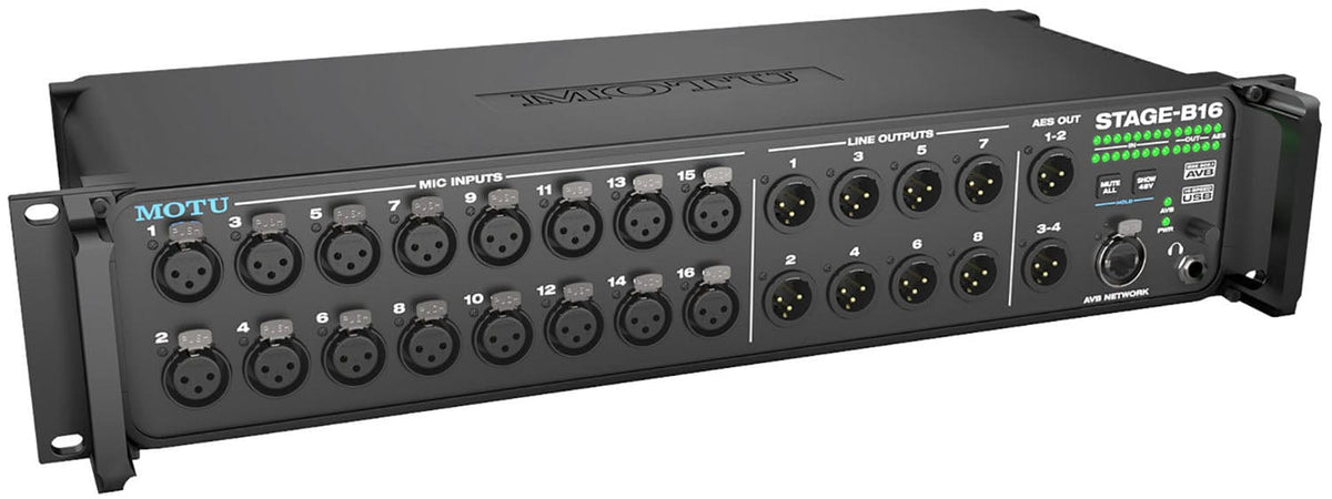 MOTU Stage B16 16x8 USB-2 / AVB Ethernet Audio Interface with DSP ...