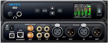 MOTU 8D AES and SPDIF USB-2 / AVB Ethernet Audio Interface with DSP and Mixing - PSSL ProSound and Stage Lighting