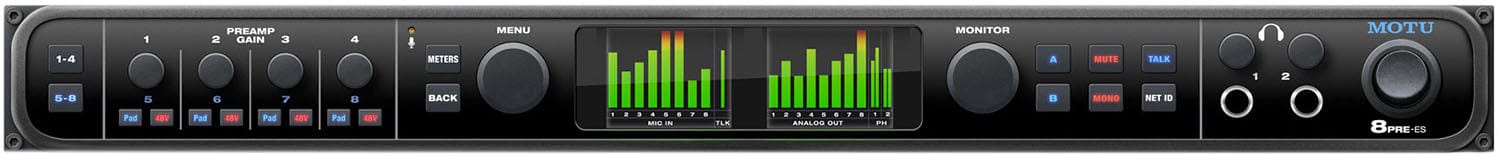 MOTU 8PRE-ES Thunderbolt / USB-2 8-Preamp Audio Interface with DSP and Networking - PSSL ProSound and Stage Lighting