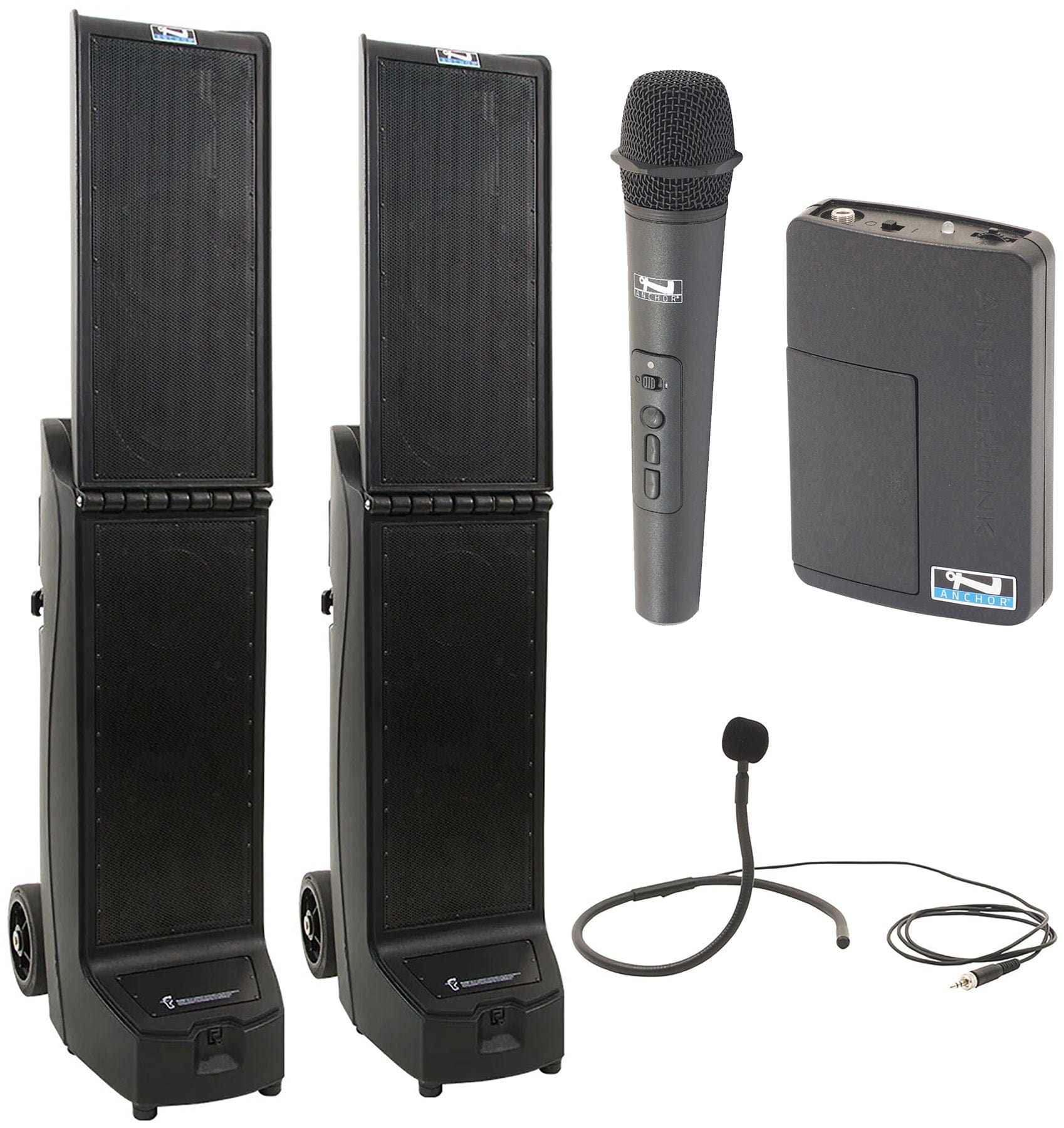 Anchor Audio 960235 Bigfoot 2 Pair AIR XR2 Anchor-Air / Wireless Handheld Mic / Collar Mic - PSSL ProSound and Stage Lighting