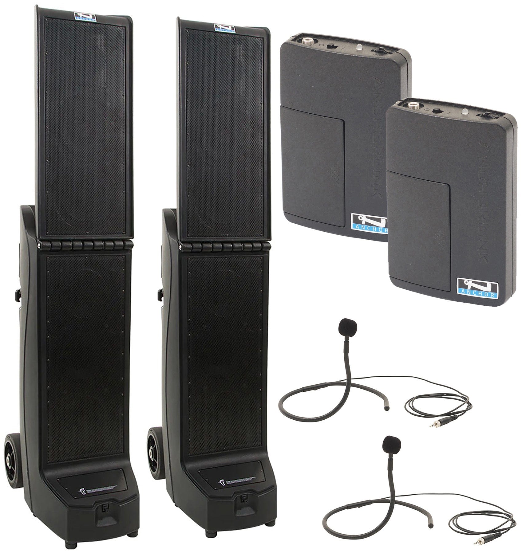 Anchor Audio 960270 Bigfoot 2 Pair AIR XR2 - Anchor-Air / 2x Collar Wireless Microphones - PSSL ProSound and Stage Lighting