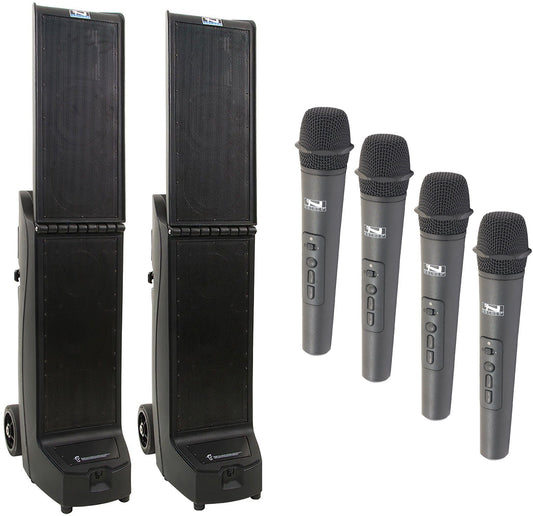 Anchor Audio 965400 Bigfoot 2 Pair AIRFLEX XR4 - Anchor-Air / 4x Handheld Wireless Microphones - PSSL ProSound and Stage Lighting