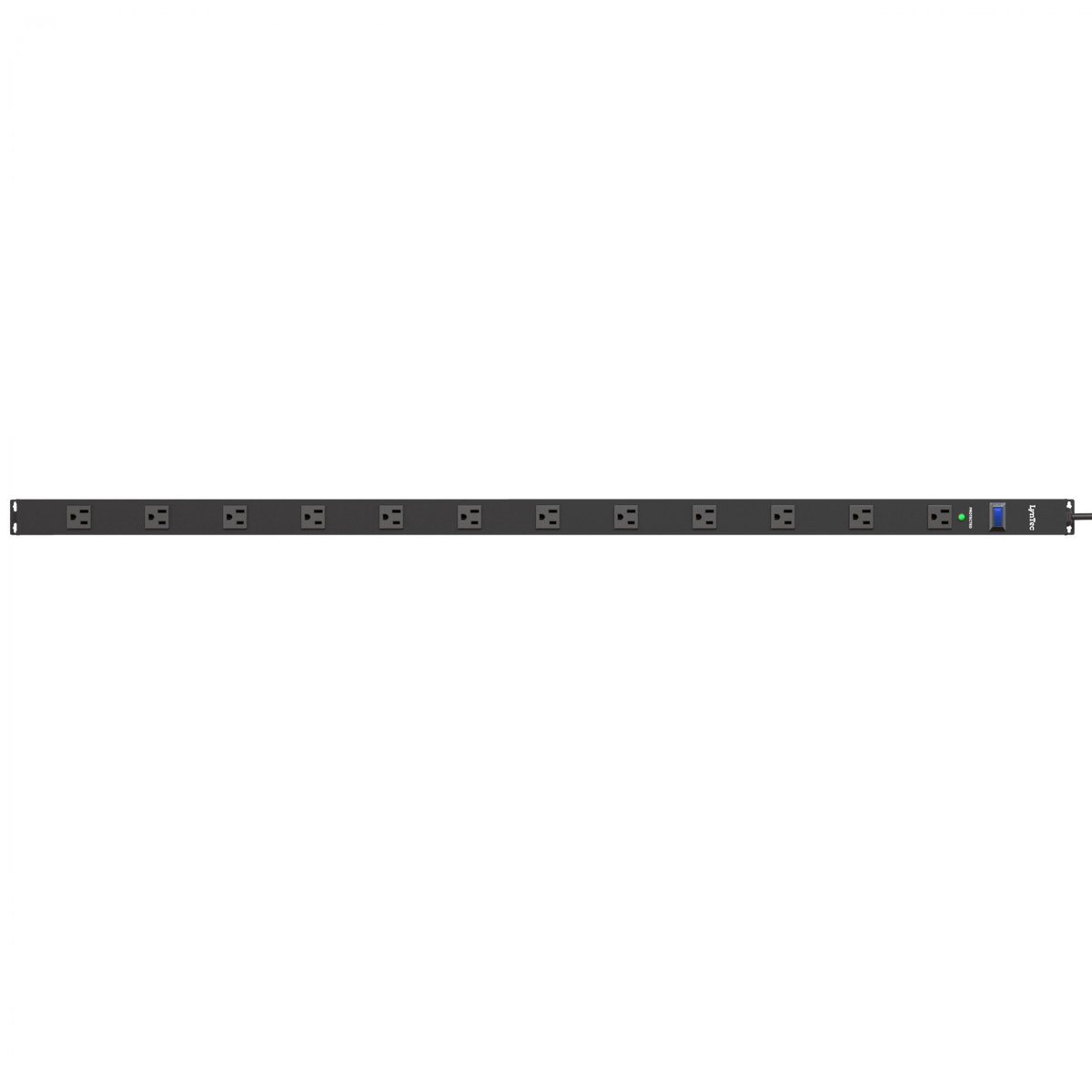 LynTec A12SS 12-outlet surge strip, 15A, 1x12 configuration