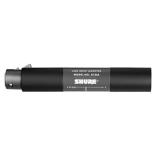 Shure A15LA Line Adapter–Converts Balanced Line Level Signals to Microphone Level (50dB Attenuation)