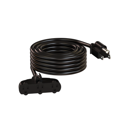 LynTec A3EC25FT Heavy Duty extension cord with 3-Outlets on one head (25 ft)