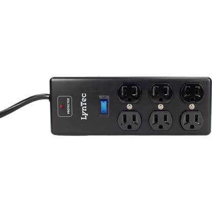 LynTec A6SB 6-outlet surge block, 15A, 2x3 configuration