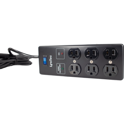 LynTec A6SB-EVS 6-outlet surge block, 15A, 2x3 configuration, EVS