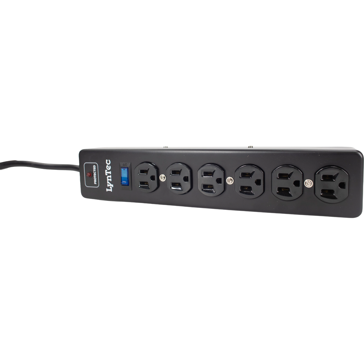 LynTec A6SS 6-outlet surge strip, 15A, 1x6 configuration