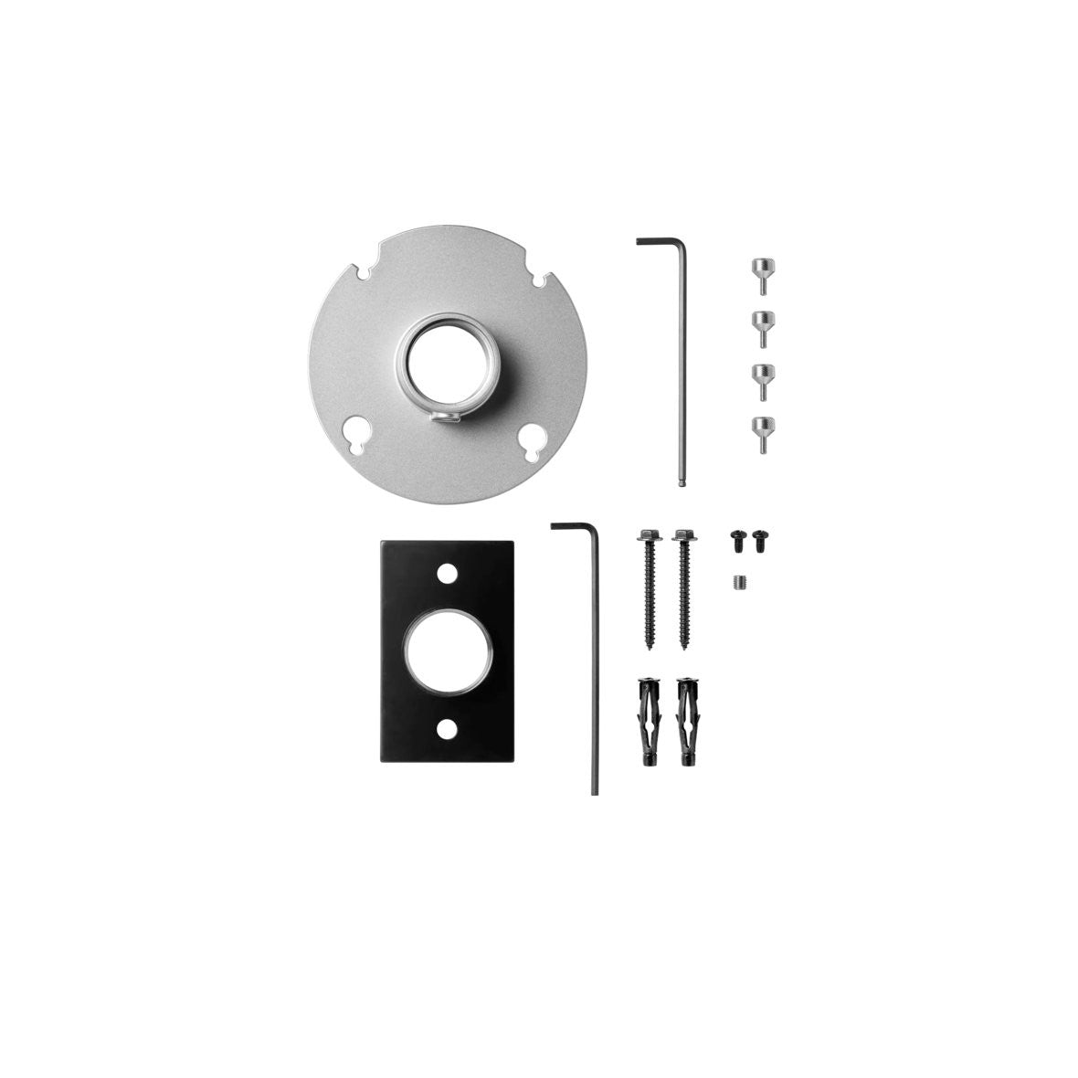 Shure A900-S-PM 1.5" Pole Mount Kit, Square, No Cover (Pole not included)