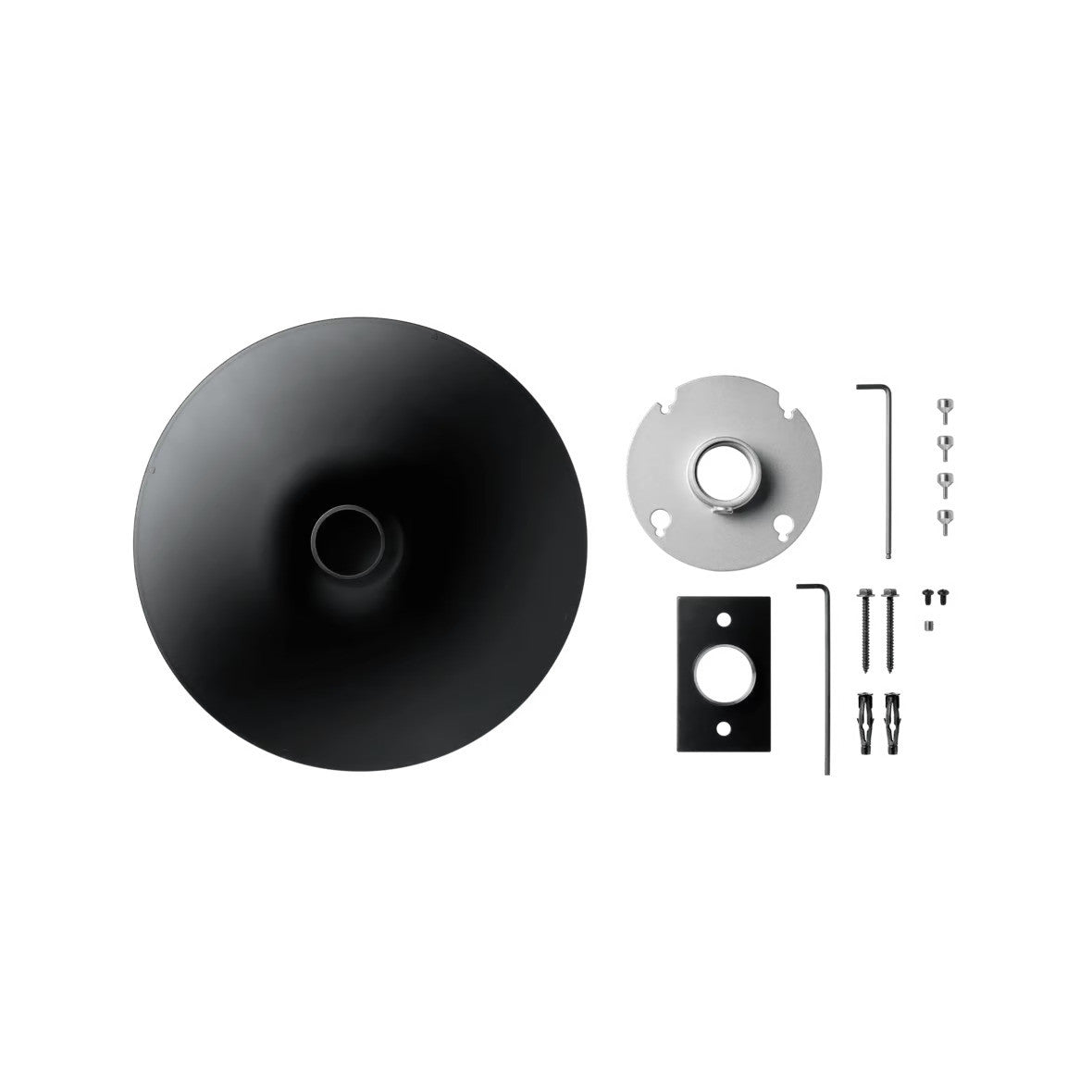 Shure A900B-R-PM 1.5" Pole Mount Kit, Round, Black Cover (Pole not included)