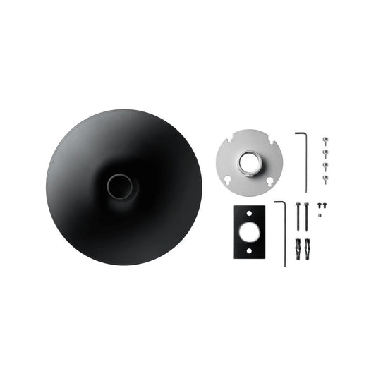 Shure A900B-R-PM 1.5" Pole Mount Kit, Round, Black Cover (Pole not included)