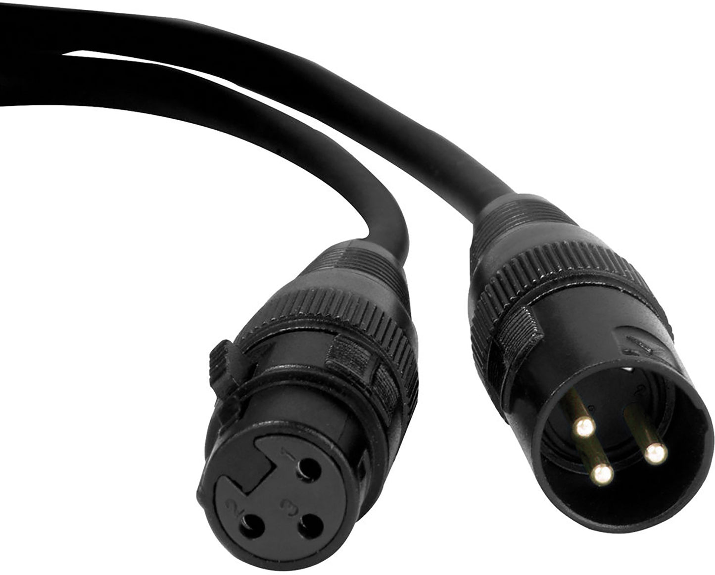 Accu-Cable AC3PDMX3PRO 3 Foot 3-Pin Pro XLR DMX CABLE with Neutrik Plug - PSSL ProSound and Stage Lighting