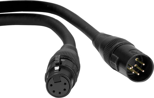 Accu-Cable AC5PDMX3PRO 3 Foot 5-Pin XLR Pro DMX Cable with Neutrik Connector - PSSL ProSound and Stage Lighting