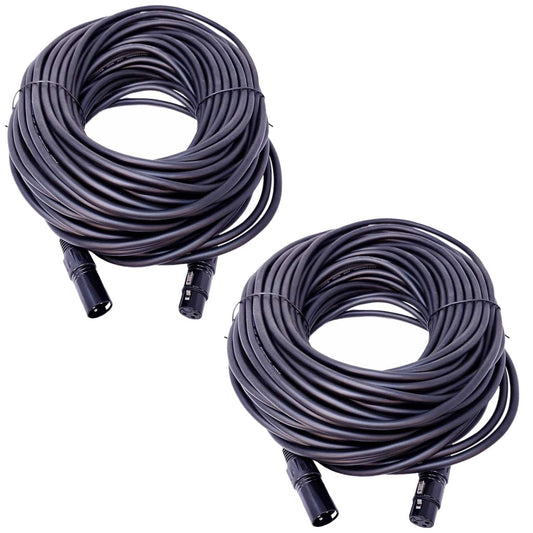 Solena Professional 100ft XLR to XLR Microphone Cable Pair - Solotech