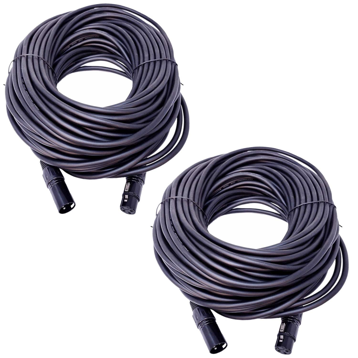 Solena Professional 100ft 3-Pin DMX Lighting Cable Pair - Solotech