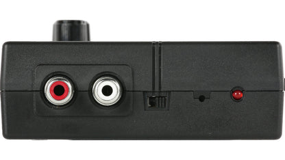 Datavideo AD-10 Audio Delay Box to synchronize video and audio with microphone input. It supports 1 channel. Delay time is from 0~400 ms.