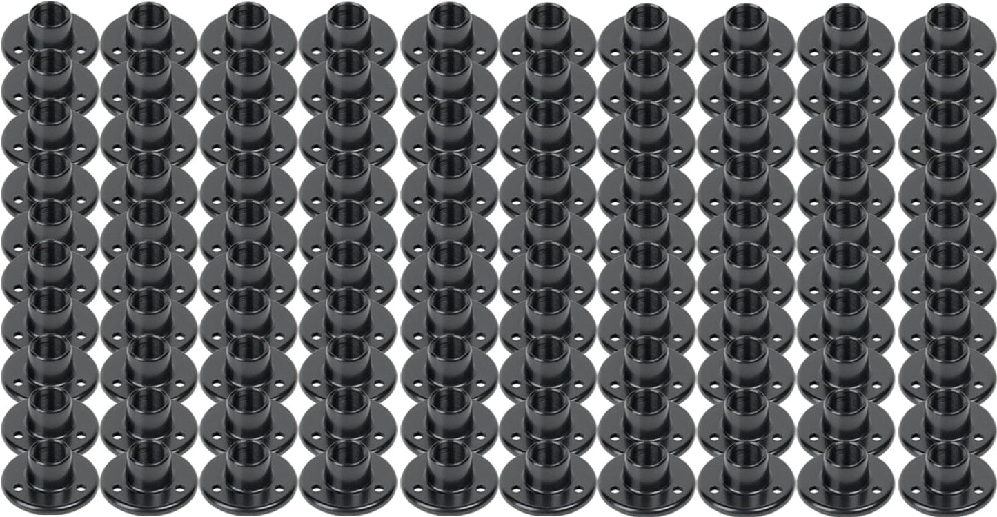 AtlasIED AD-11E Surface Mount Female Microphone Flange - 5/8 Inch - 27 Thread - Black (100 Pieces) - PSSL ProSound and Stage Lighting 