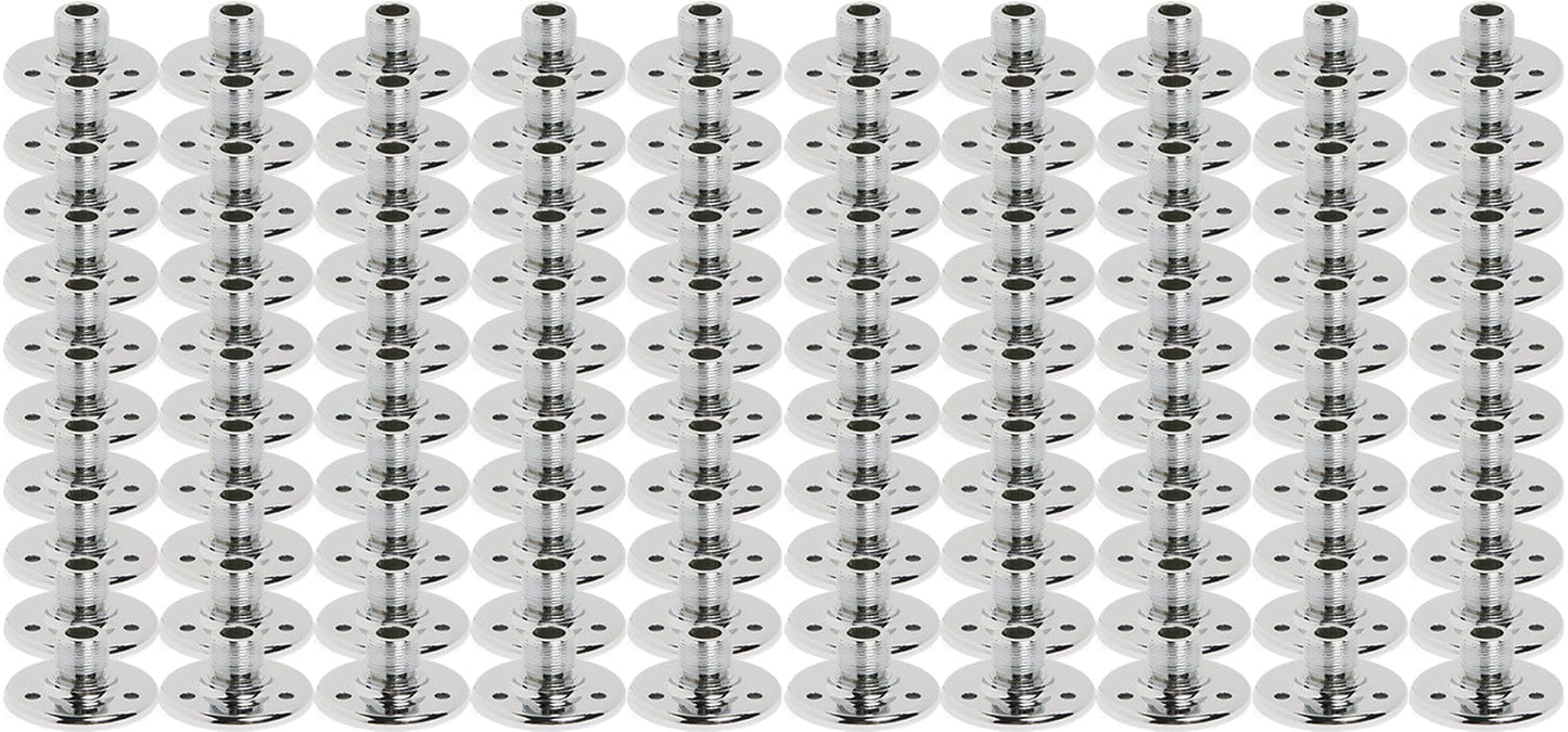 AtlasIED AD-12 Surface Mount Male Microphone Flange - 5/8 Inch -27 Thread - Chrome (100 Pieces) - PSSL ProSound and Stage Lighting 