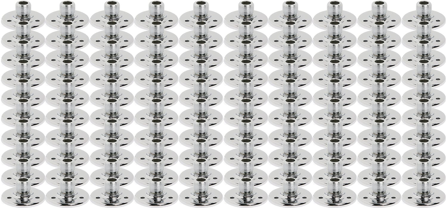 AtlasIED AD-12 Surface Mount Male Microphone Flange - 5/8 Inch -27 Thread - Chrome (100 Pieces) - PSSL ProSound and Stage Lighting 