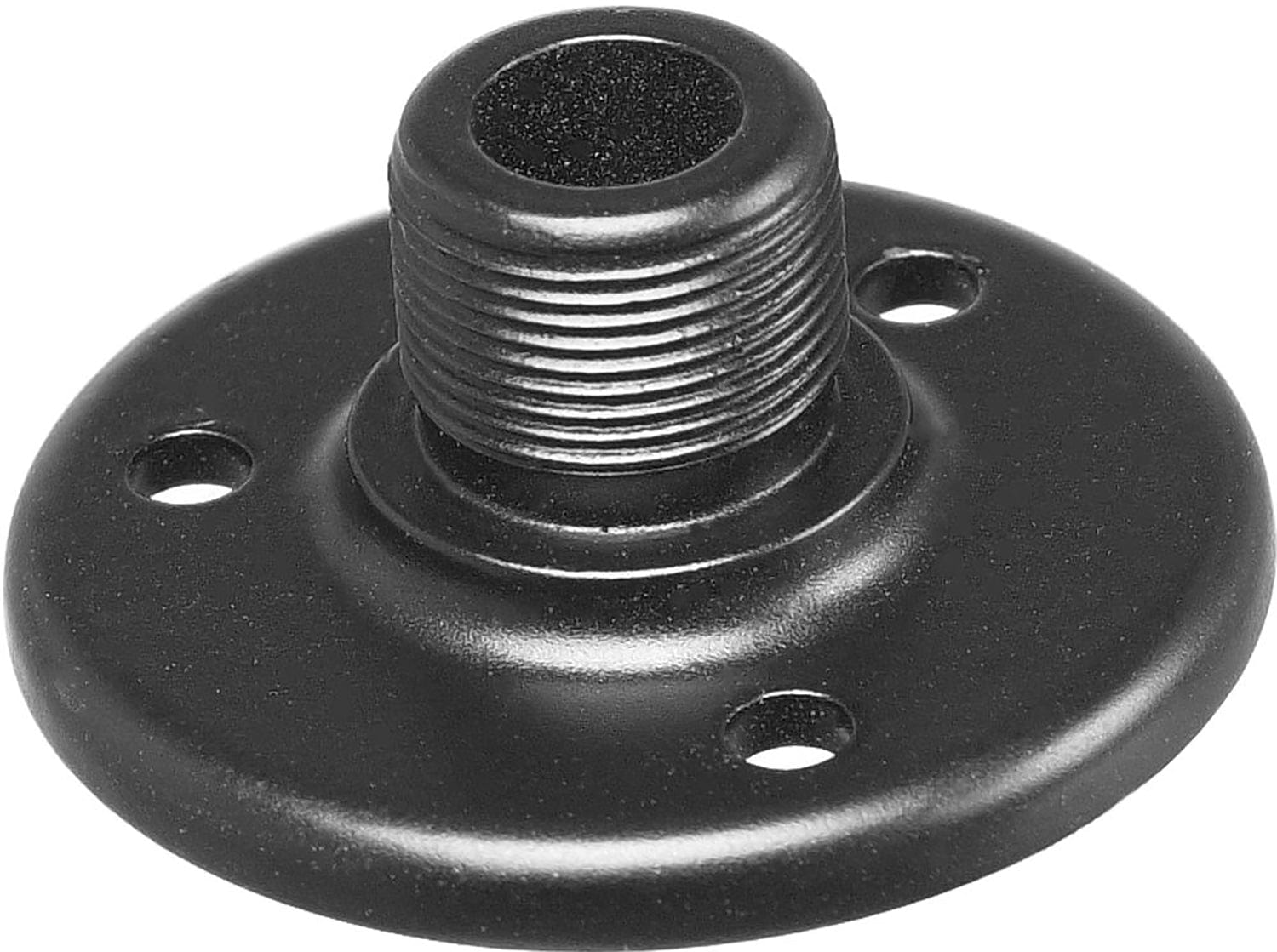 AtlasIED AD-12BE Surface Mount Male Microphone Flange - 5/8 Inch -27 Thread - Black - PSSL ProSound and Stage Lighting 