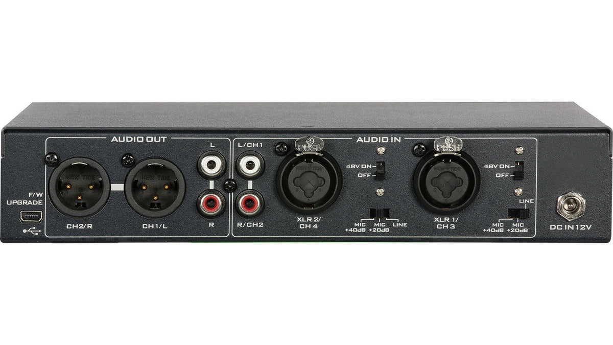 Datavideo AD-300 Pro Audio Delay Box to synchronize video and audio with microphone input.