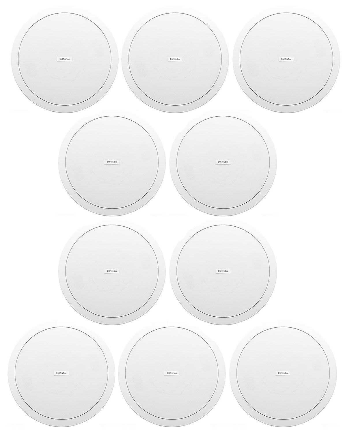 Q-SYS AD-C305C-WH Zero Bezel Collar for AD-C6T-HC (10 Pack) - PSSL ProSound and Stage Lighting