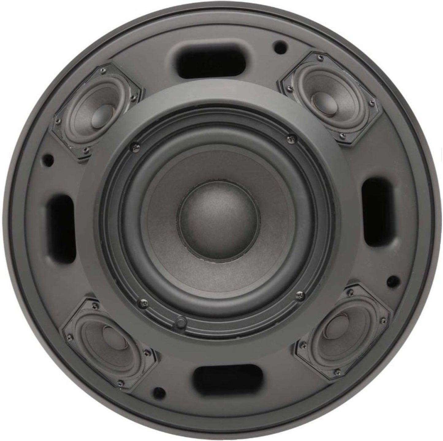 Q-SYS AD-P.HALO-BK Integrated 4x 2.75-Inch Pendant Satelite and 70/100-Volt Subwoofer System - Black - PSSL ProSound and Stage Lighting