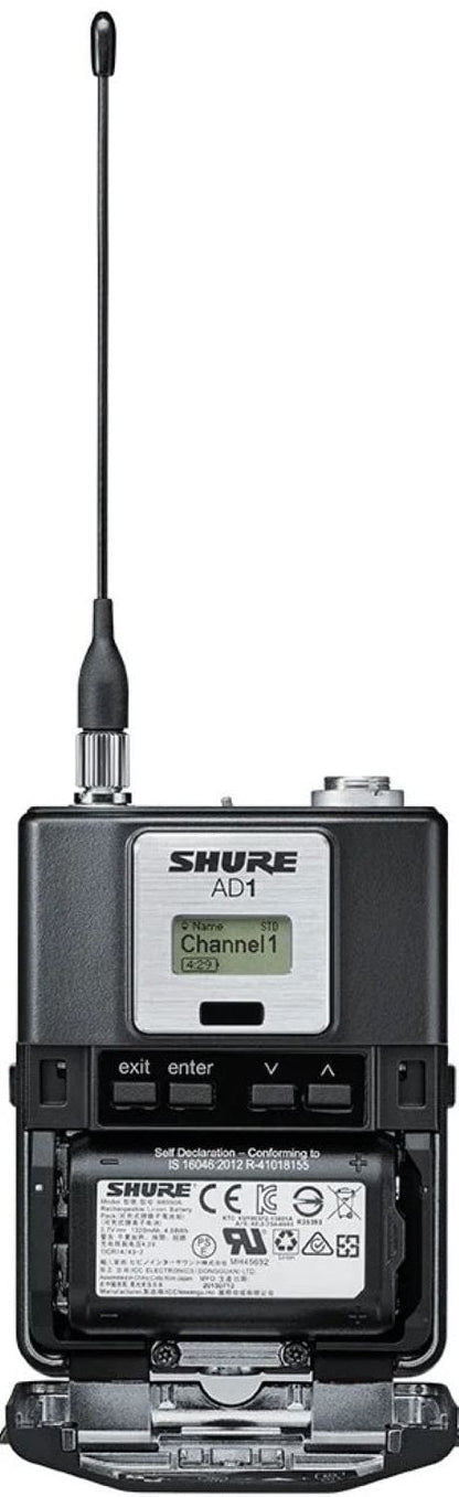 Shure Axient AD1 Bodypack Transmitter, K54 Band - PSSL ProSound and Stage Lighting