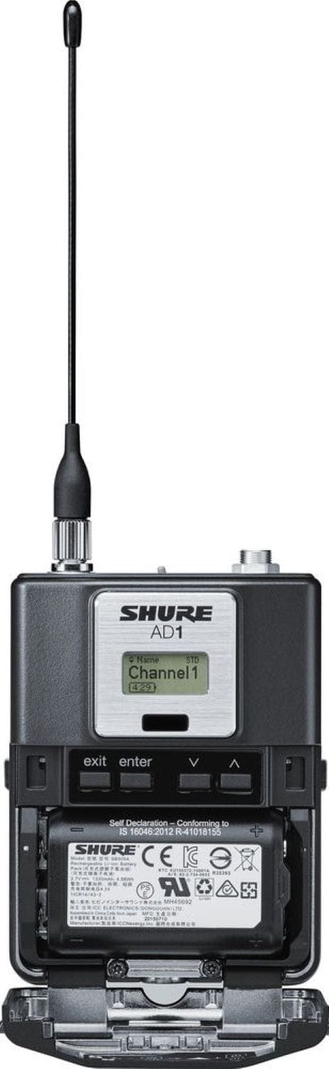 Shure Axient AD1LEMO3 Bodypack Transmitter, G57 Band - PSSL ProSound and Stage Lighting