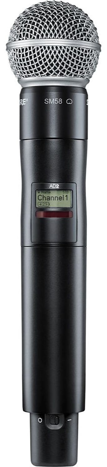 Shure Axient AD2/SM58 Handheld Wireless Microphone Transmitter, G57 Band - PSSL ProSound and Stage Lighting