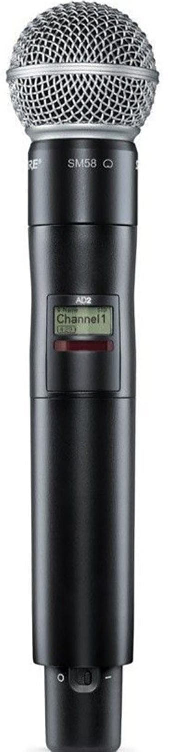 Shure Axient AD2/SM58 Handheld Wireless Microphone Transmitter, K54 Band - PSSL ProSound and Stage Lighting