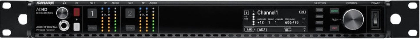 Shure Axient AD4DNP Two-Channel Digital Wireless Receiver, C Band - PSSL ProSound and Stage Lighting