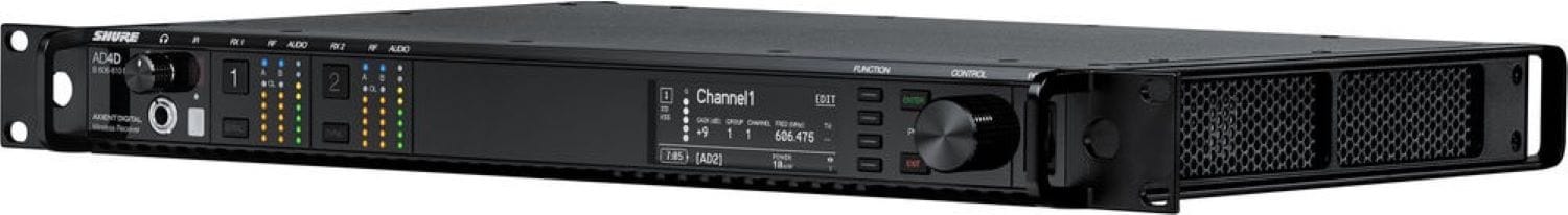 Shure Axient AD4DUS Two-Channel Digital Wireless Receiver, B Band - PSSL ProSound and Stage Lighting