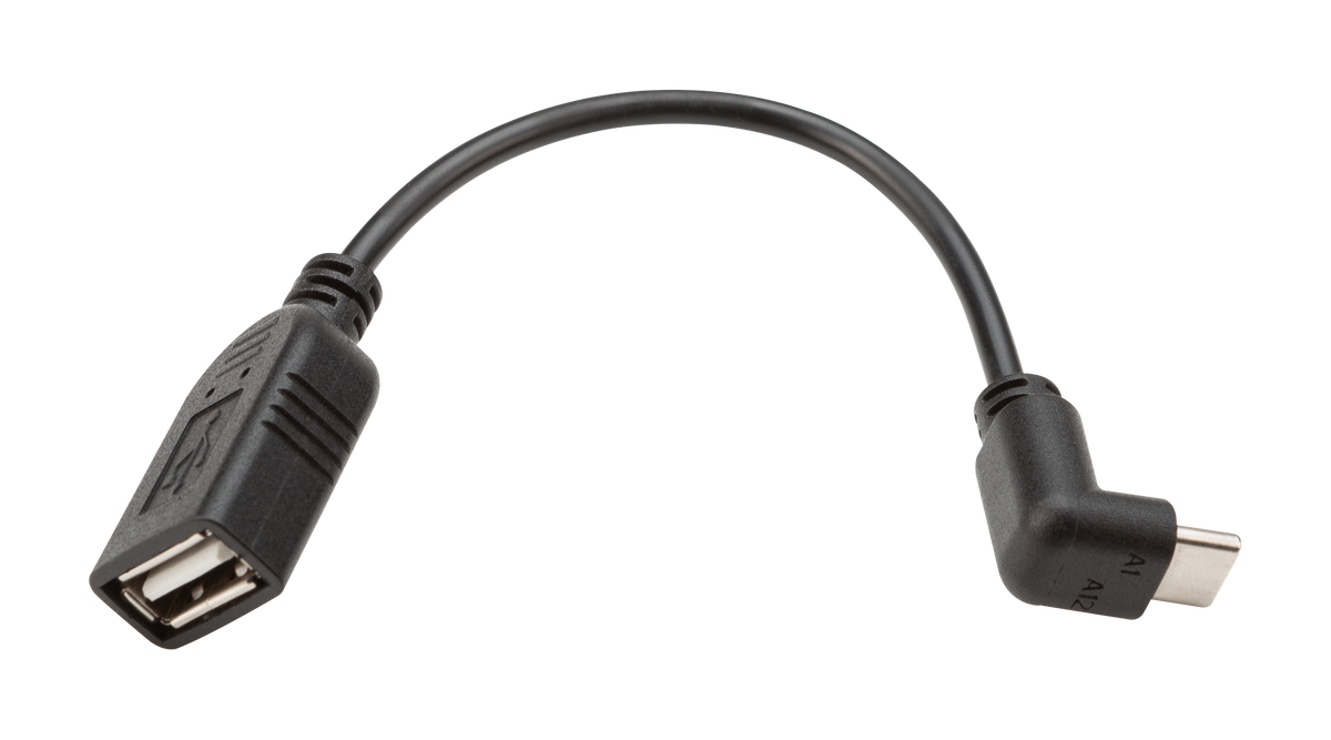 Crestron ADPT-USB-USB-RA-5 USB-C Angled Male to USB-A Female Adapter for TSW-80 Series, 5 Pack