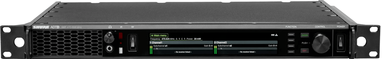 Shure ADTD Axient Digital PSM Wireless Dual Transmitter - Frequency Band G57 (470-608 MHz)