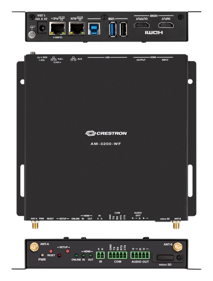 Crestron AM3-212 KIT AirMedia Series 3 Kit with AM-3200-WF Receiver, two AM-TX3-100 Adaptors, and Cradle