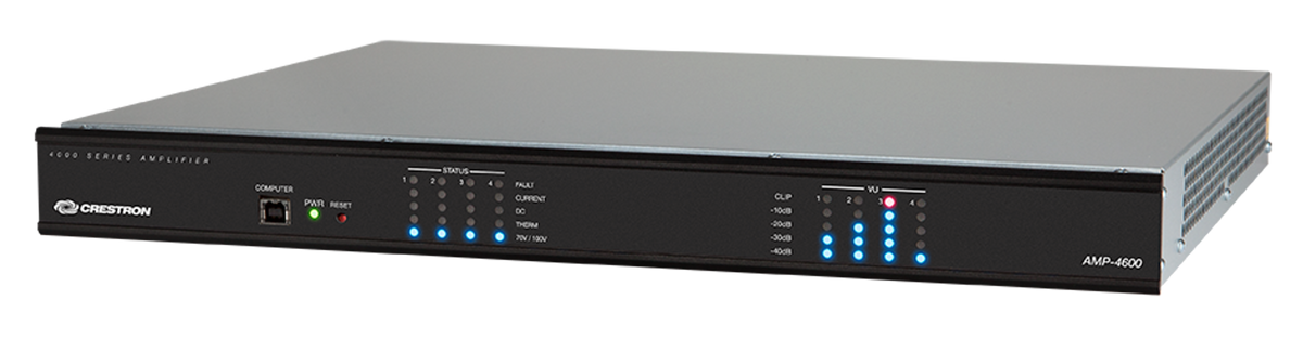 Crestron AMP-4600 4-Channel Power Amplifier, 600W/Ch.