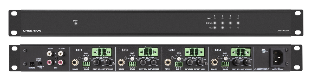 Crestron AMP-X1000 X-Series Amplifier, 1000 W